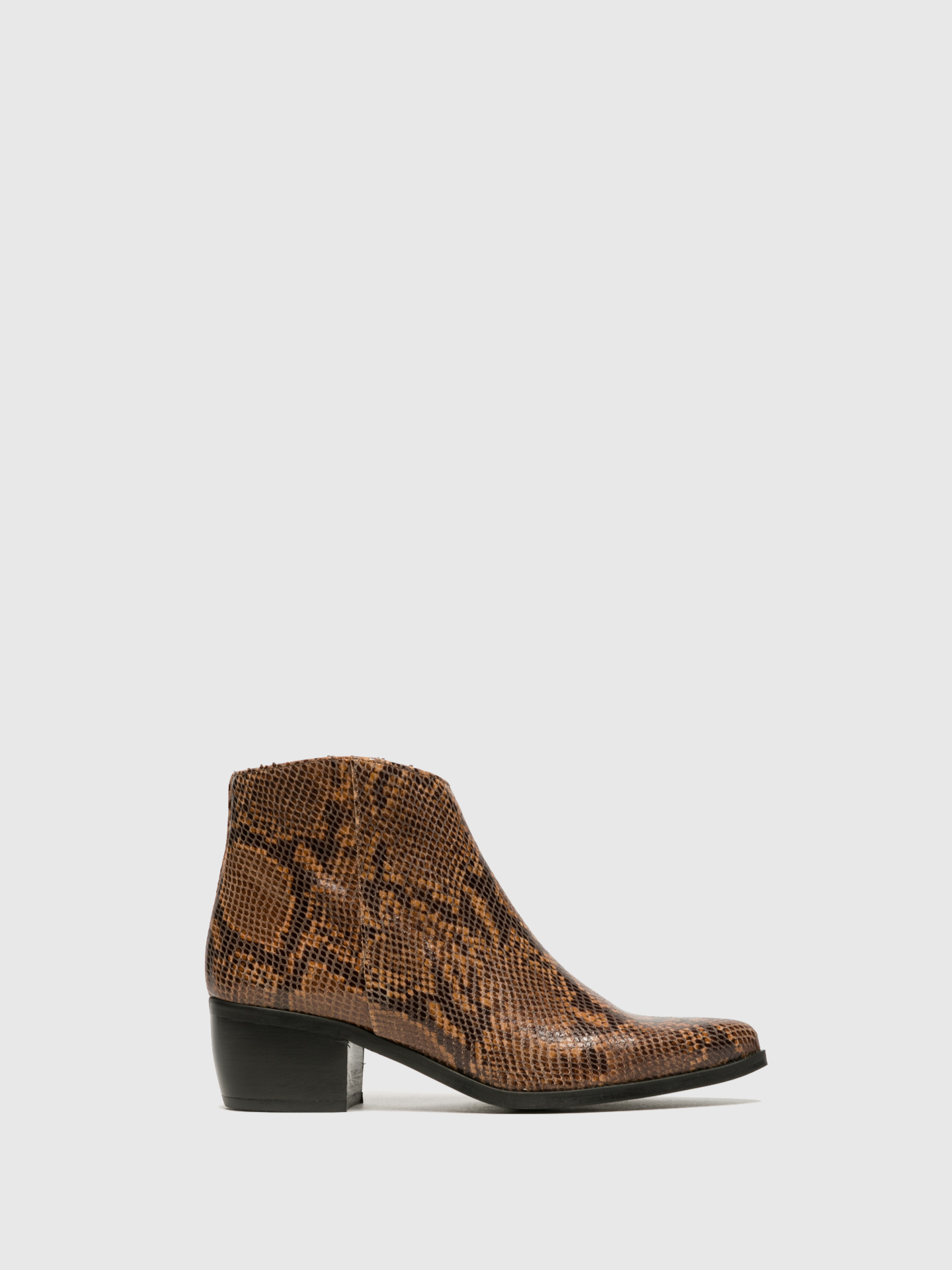 Foreva Brown Zip Up Ankle Boots